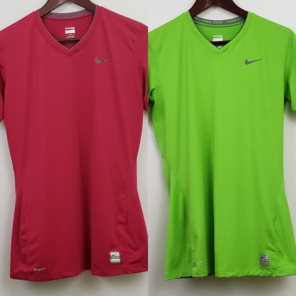 lime green and red nike shirt